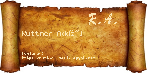 Ruttner Adél névjegykártya